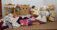 Vntg Fisher-Price Briarberry Bears Collection 3 Plush Bears Clothes Furniture