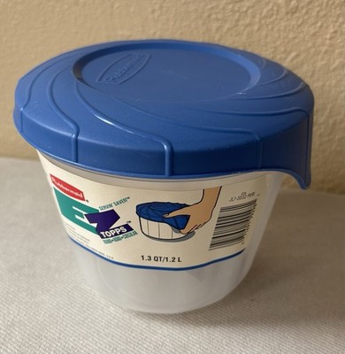 NEW Rubbermaid Servin Saver Round #12 Easy Open EZ Lid VIntage 1.3 QT SCULPTED