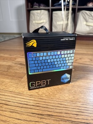 NEW Glorious GPBT Premium Dye Sublimated Keycaps 114 Keycap Set - Ocean Blue