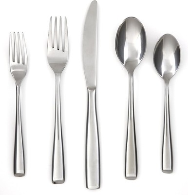 Silversmiths Rachel Mirror 20-Piece Flatware Silverware Set Stainless Steel