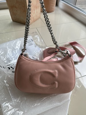 COACH TASCHE TERI QUILTED LIGHT PINK LAMMLEDER WATTIERT