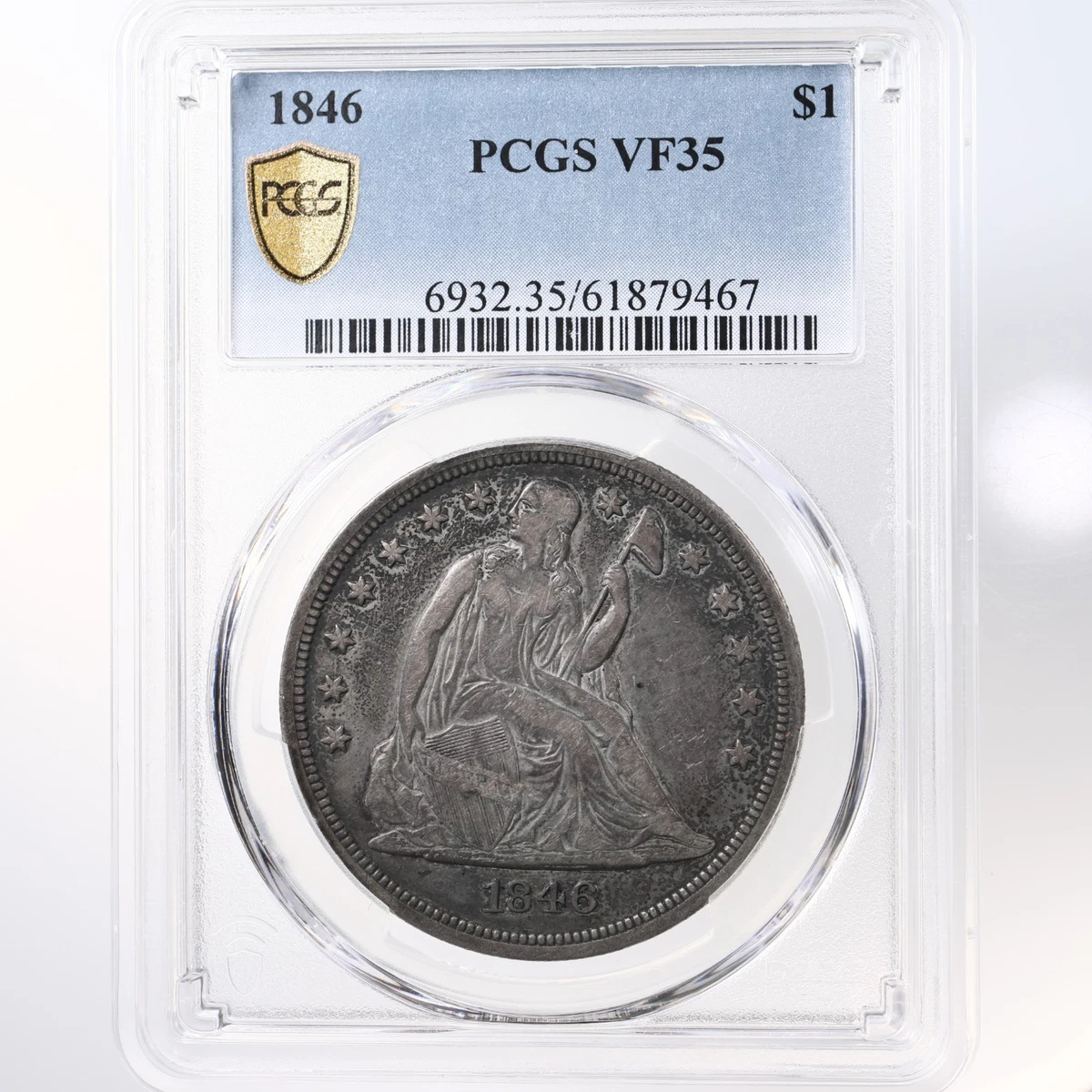 Silver Seated Liberty US Dollars (1840-1873) for sale | eBay