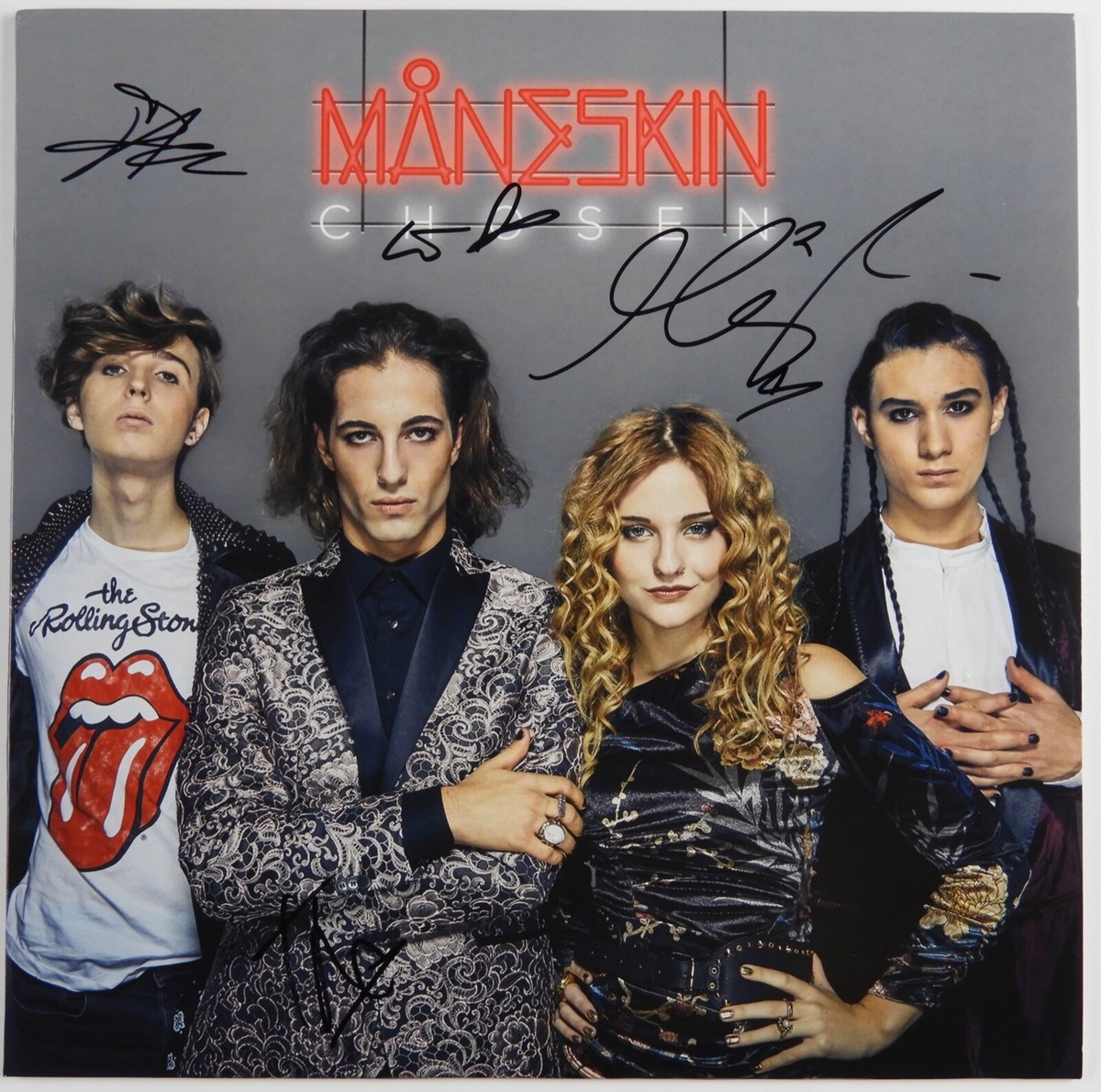 ダミアーノ直筆サイン　マネスキン　maneskin メガジャケット付初回盤2CD Maneskin Fully JSA signed autograph Vinyl Record Chosen | eBay