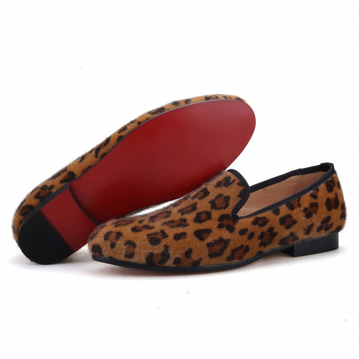 FERUCCI Leopard Print Slippers loafers Prom Wedding Flats