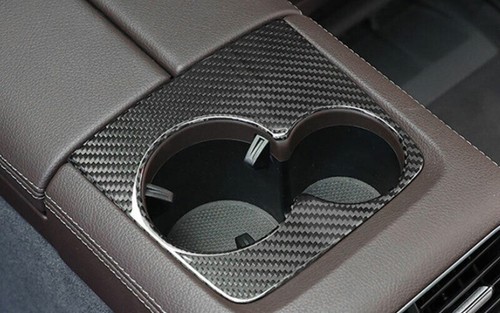 Fit For Benz GLE GLS 2020-2022 Real Carbon Fiber Rear Water Cup Panel Frame Trim - Bild 5 von 6