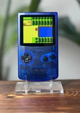 Clear Blue 💎 FPGBC Gameboy Color GBC Funnyplaying XL IPS Screen USB-C Console