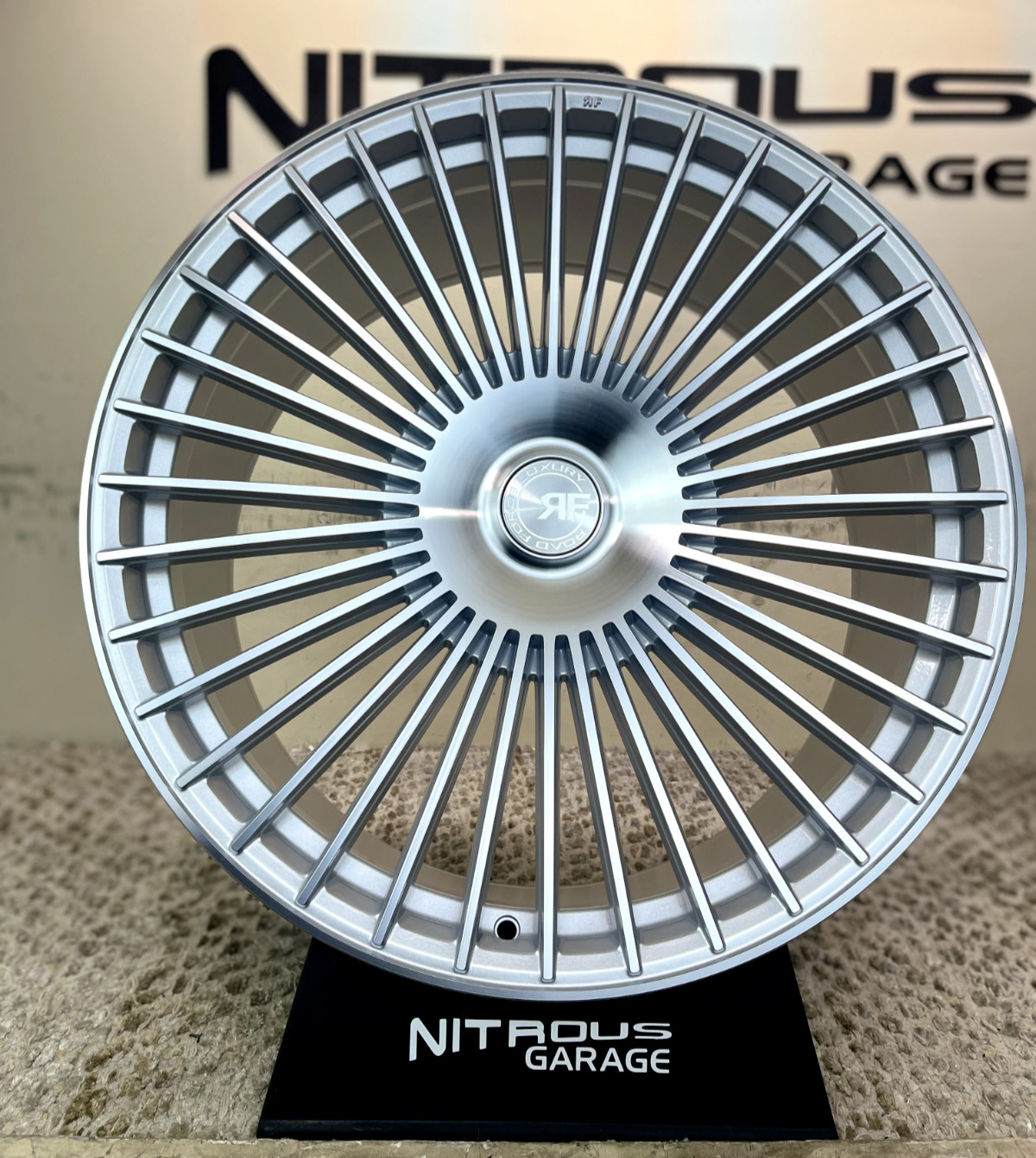 22 SILVER CONCAVE STAGGERED RF35 WHEELS FITS BENTLEY FLYING SPUR SEDAN 2003-2018