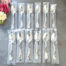Christofle Perles BRAND NEW 12pcs Silverplate Flatware Coffee Spoon