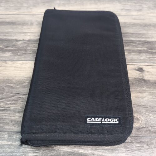 2 Vintage 90s Case Logic CD DVD Case Holder Sleeve Book Black Holds 35 Total NOS - Picture 2 of 10