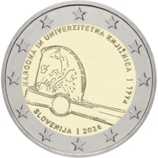 2024 Slovenia € 2 Euro Uncirculated UNC Coin - National Library 250 Years