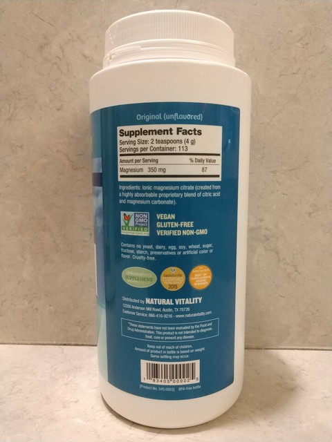 Natural Vitality Calm Magnesium Anti Stress Original 16 Oz ...