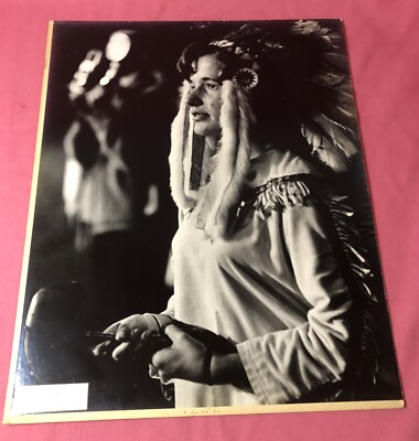 Vintage Photo On Board Indian Sqauw Chief Woman 16x20 Art Photography Contest