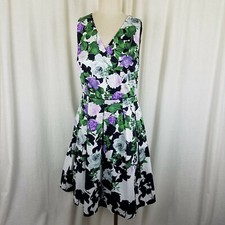 Talbots x Oprah Magazine Hydrangea Fit & Flare Twirl Dress Womens 8P NWT $189