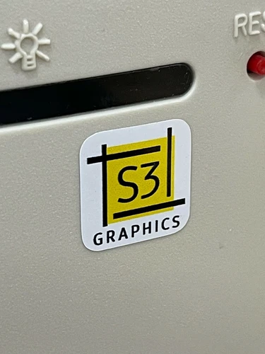 S3 Graphics Trio ViRGE Savage Computer Case Badge FLAT Sticker Retro ISA PC