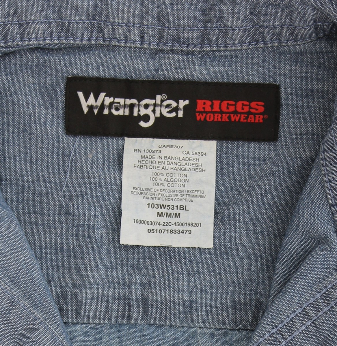 Wrangler Men's Shirt Riggs Workwear Short Sleeve, 2-Pocket