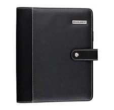 AT-A-GLANCE Faux Leather Undated Starter Set, Tread Spine, 7-Ring, 5-1/2" x