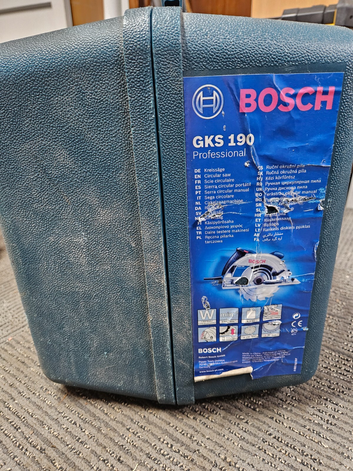 Bosch GKS 190 Circular Saw 110v Corded, in a case, 190mm blade 65mm