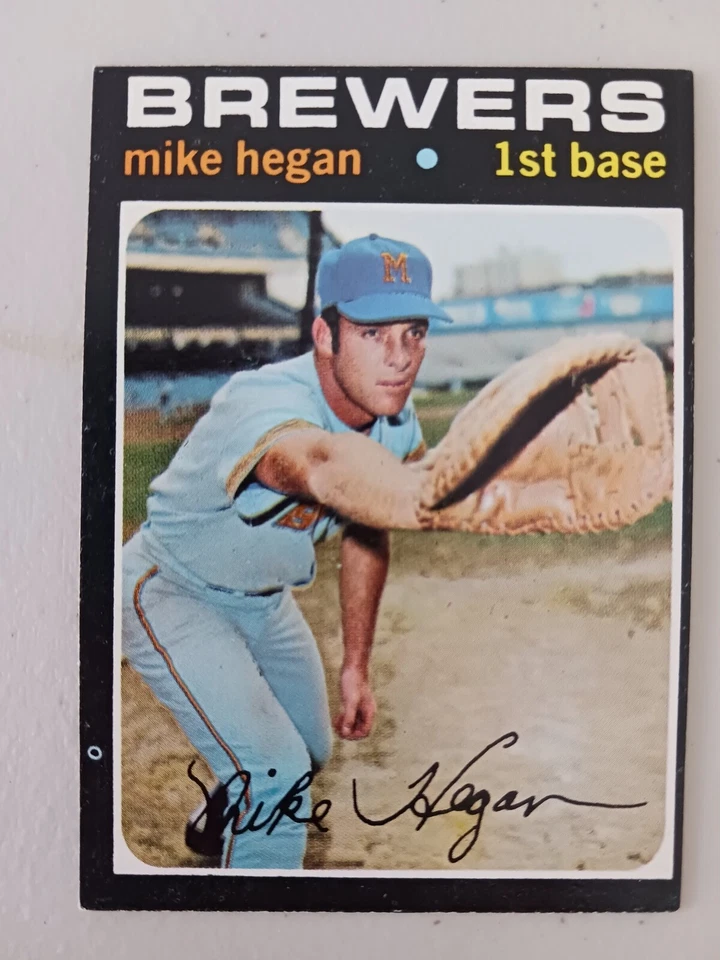 Lote de 9 tarjetas vintage Topps Milwaukee Brewers 1971. TECHO PHIL, MIKE HEGAN Foto 2 de 4