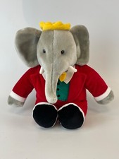Gund Babar the Elephant Plush Vintage 1988 Macys 14" Stuffed Animal Red Suit Tag