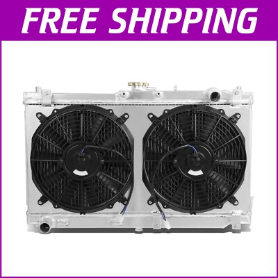 Superior Cooling Dual Core Radiator for Mazda Miata MX-5 (98-05) w/10-Blade Fan