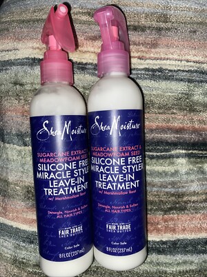 x2 Shea Moisture Silicone Free Miracle Styler Leave-In Treatment 8oz / 237ml