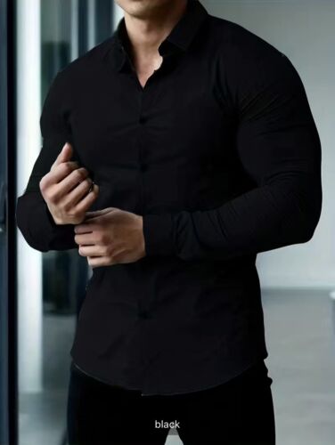 Comfortable and Stylish Men's Button-Up Shirt for Spring, Summer, and Autumn - Picture 3 of 4
