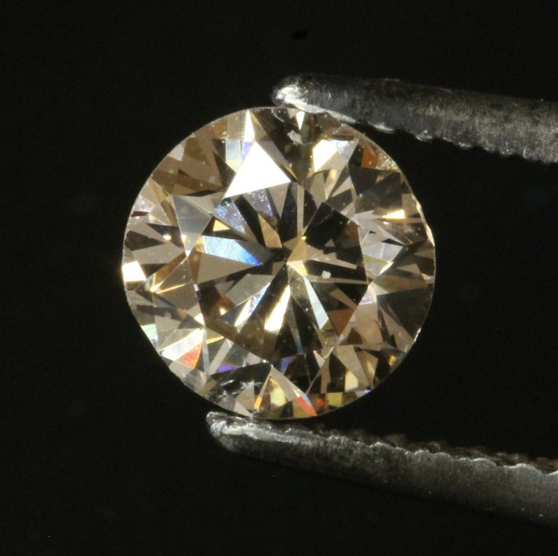 GIA loose certified 1.16CT SI2 Natural Fancy Light Brown round diamond champagne