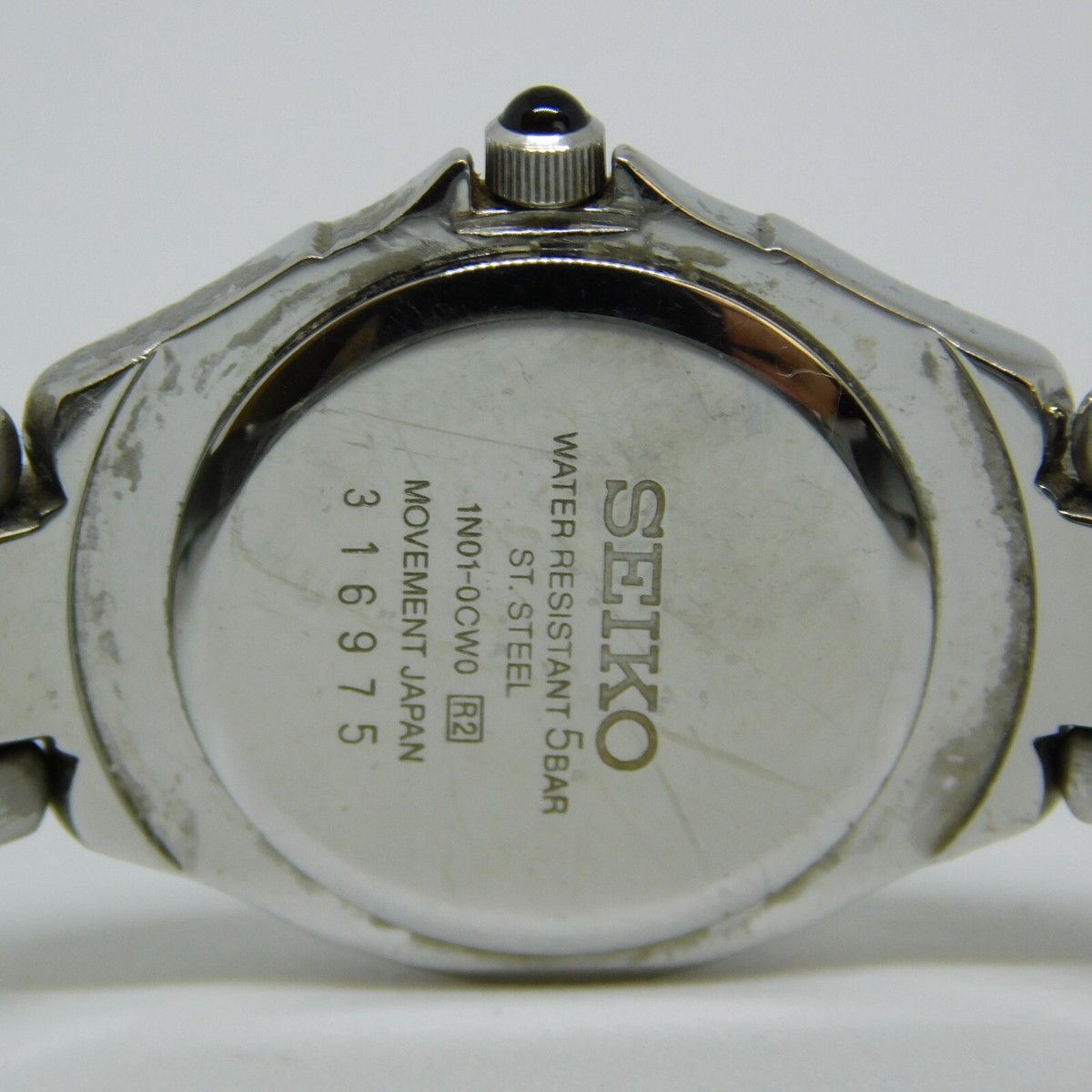 SEIKO 1N01-0CW0 Diamond Quartz Analog Women's Watch Sz. 6 1