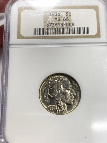 1936 5c Buffalo Nickel NGC MS66 Item 6928