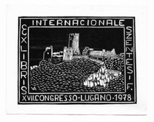 NANDOR LAJOS VARGA: Exlibris  Congresso Lugano 1978