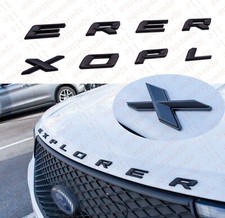 Fits Ford Explorer Sport Hood Letters Matte Black Fits 20-26 All Models