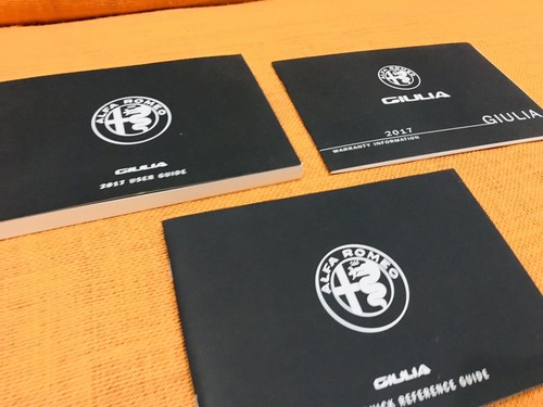 2017 ALFA ROMEO GIULIA QUADRIFOGLIO OWNERS MANUAL USER GUILIA OWNERS 2.9 V6 2.0 - Picture 4 of 12