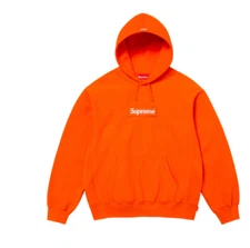 Supreme Box Logo Hooded Sweatshirt Bogo Dark Orange FW24 Size Large DS In Hand