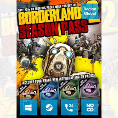 #ad #ad Borderlands 2 Season Pass DLC PC Game Steam Key Region Free $3.70