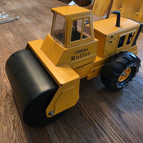 Vintage 70s Tonka Mighty Roller Pressed Steel Toy Vehicle Rare Truck - Picture 3 of 7