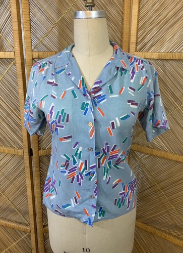 Vintage Top 1980s Does 1950s MCM Womens XS