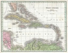Carte des Antilles Bradford 1835