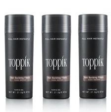 3 x TOPPIK 27,5 (g). Hair Fibers - thickener loss concealer Microhairs