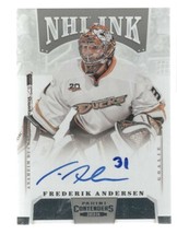 2013-14 Panini NHL Ink Frederik Anderson #I-FA Autographed rookie