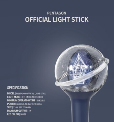 In Stock! PENTAGON K-POP OFFICIAL MD LIGHT STICK + STRAP + AUS