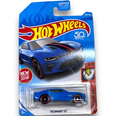 Hot Wheels '18 Camaro SS Blue 1/64 Die Cast Car 2018 Muscle Mania 8/10 265/365