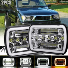 2x 5x7 7x6 Led Headlight Hi-lo Beam Drl For Toyota Pickup 1982-95 Truck 4runner