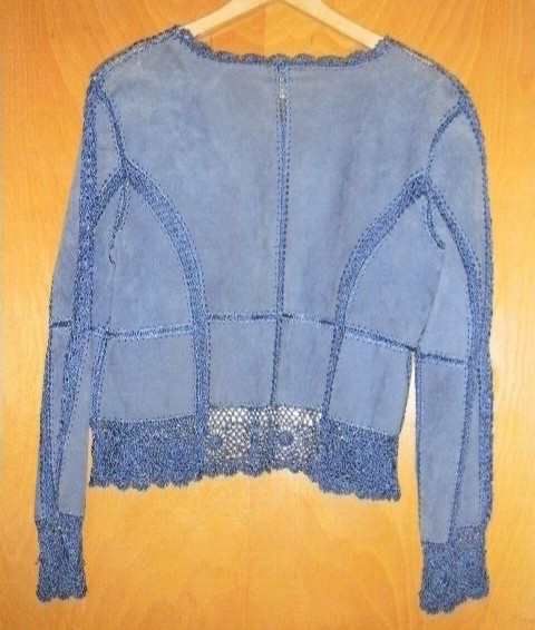 SUEDE ESSENTIALS UNIQUE DEEP BLUE 100% LEATHER WO… - image 4