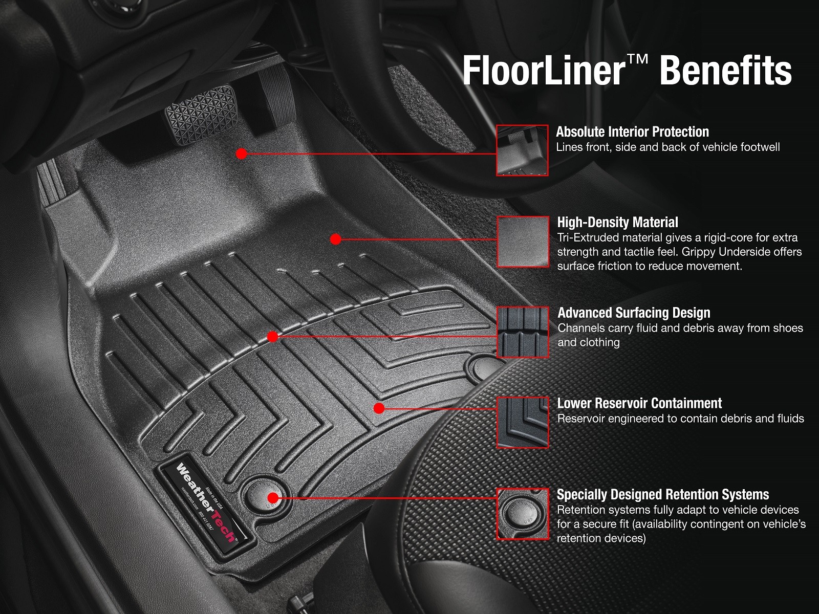 WeatherTech Floor Mats FloorLiner for Nissan Murano 2017.52018 in