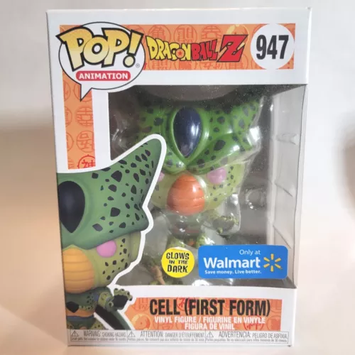 Funko Pop Dragon Ball Z CELL (FIRST FORM) #947 Exclusive Glow in the Dark
