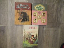 BLACK  BEAUTY/FIVE  LITTLE PEPPERS  MIDWAY/HEIDI  Whitman Classic Hardback Books