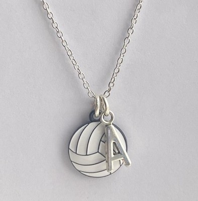 Personalized Volleyball Necklace Custom 18  Chain  