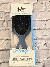 Wet Brush Mini Detangler Hair Brush, 1 Count (Pack of 1), Elemental Blue , NIB