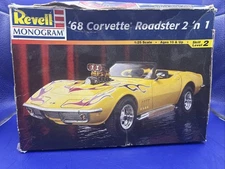 1968 CHEVROLET CORVETTE ROADSTER 2N1 MODEL KIT 1/25 SCALE REVELL MONOGRAM LOOK!!