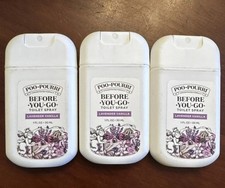 Poo-Pourri Toilet Spray Lavender Vanilla 1 Fl Oz Pocket Travel Size - 3 Pack